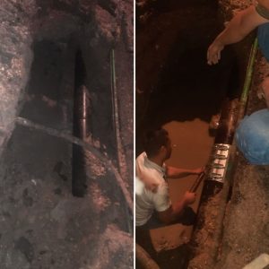 تعمیر شبکه توزیع آب شرب خیابان سلمان فارسی